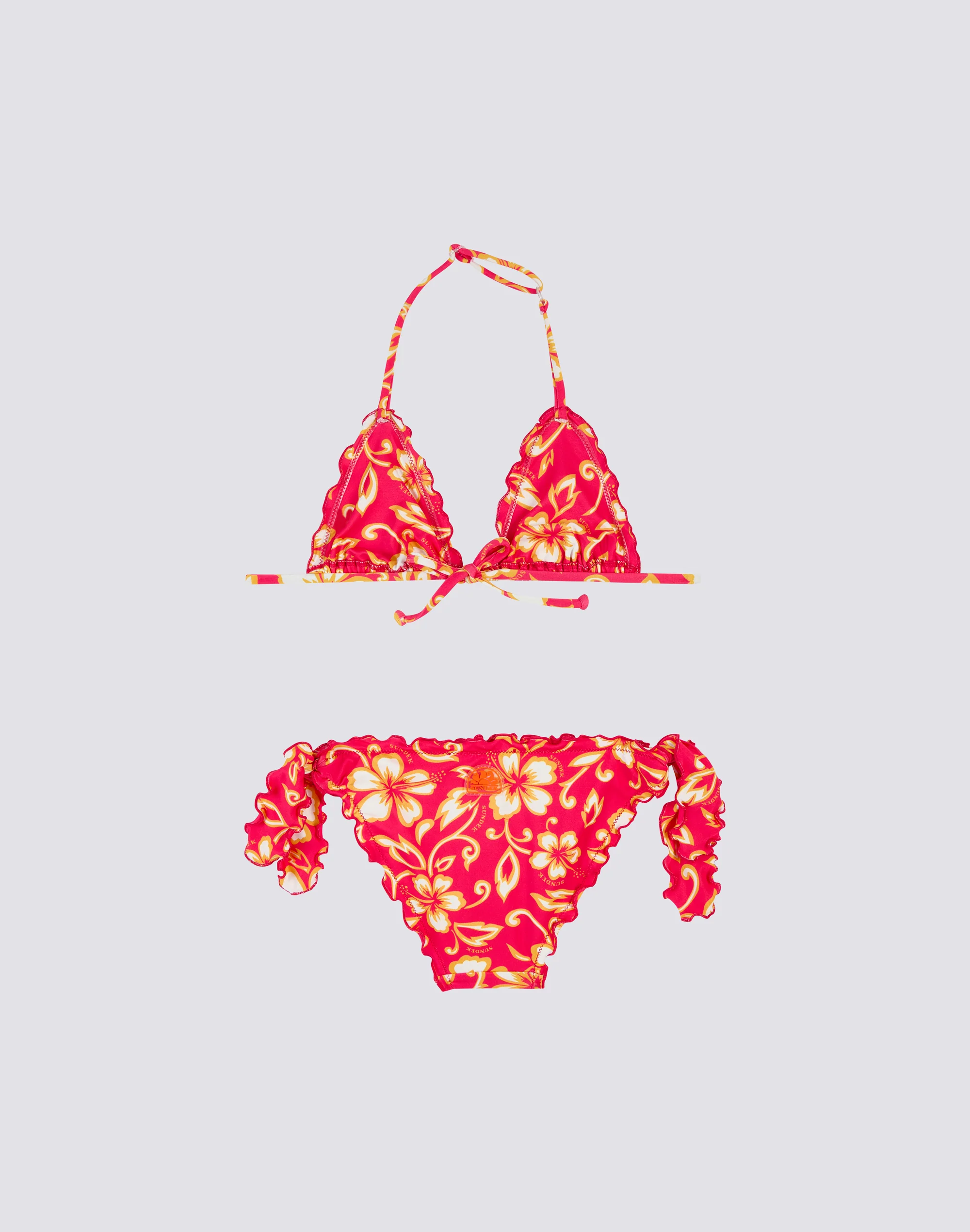 BIKINI BAMBINA CON STAMPA HIBISCUS SK23 - Image 3
